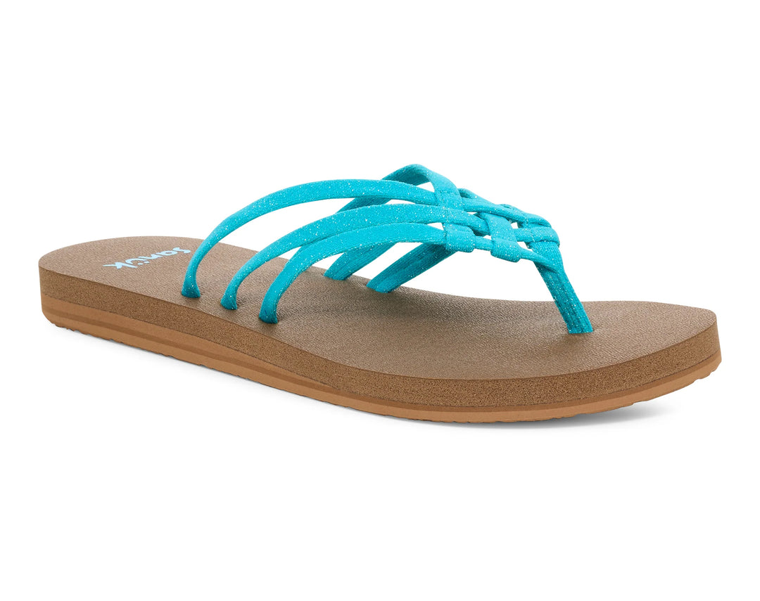 Sanuk Womens Yoga Sandy II Sparkle Hawaiian Ocean 