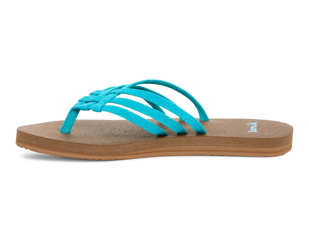 Sanuk Womens Yoga Sandy II Sparkle Hawaiian Ocean 2