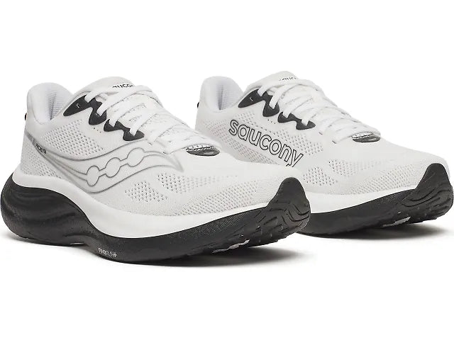Saucony Ride 19 Men's Running Shoes White/Black 2