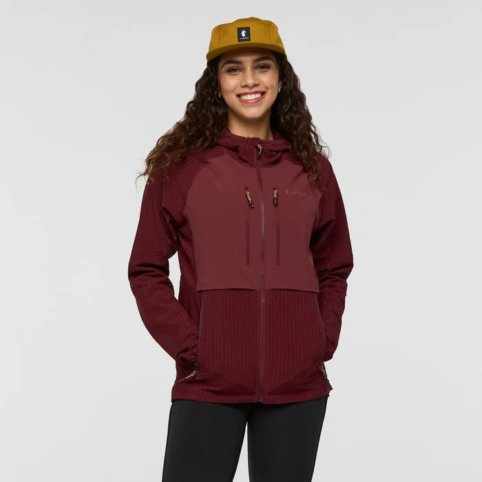 Cotopaxi Womens Yermo Hooded Jacket Mulberry Front view