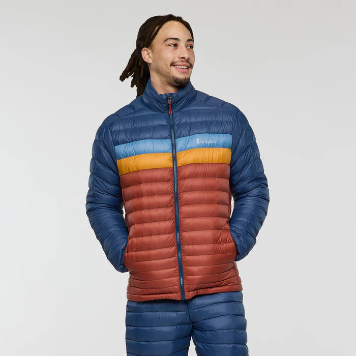 Cotopaxi Mens Fuego Down Jacket Deep Sea and Nutmeg 