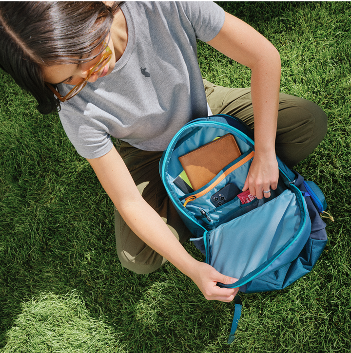 Cotopaxi Allpa 26L Daypack in multiple colorways showing front, back, and detail views - View 9