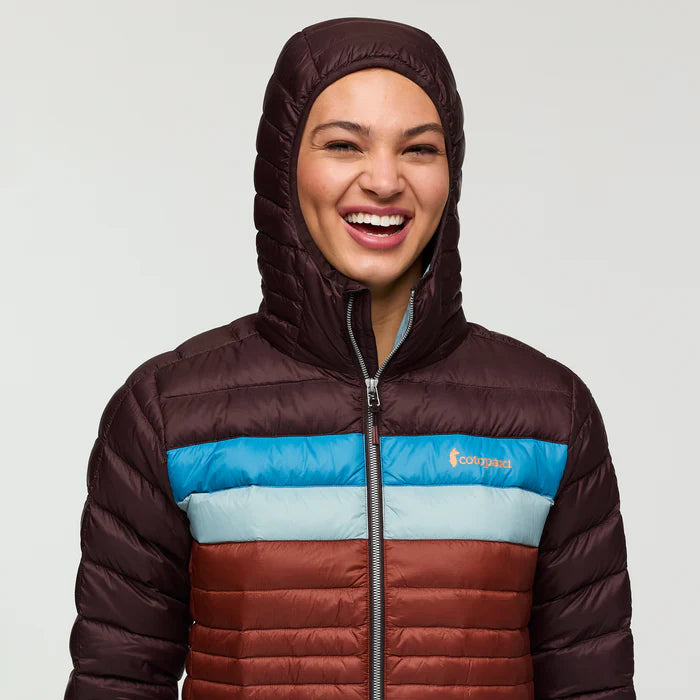 Cotopaxi Women’s Fuego Down Hooded Jacket Coffee/Rusty