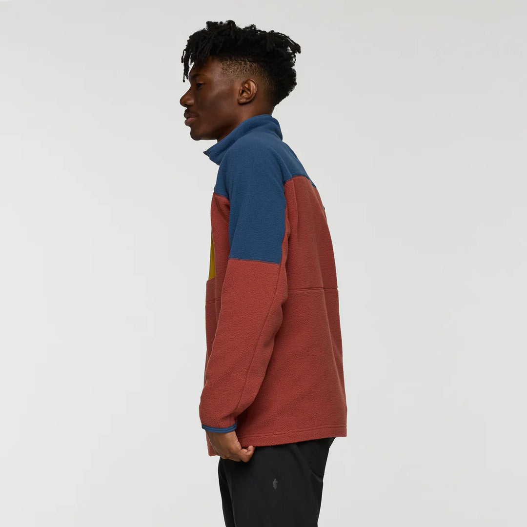 Cotopaxi Mens Abrazo Fleece Half-Zip Jacket Deep Sea/Nutmeg 4