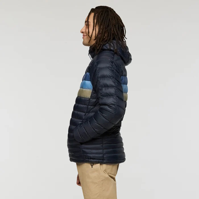 Cotopaxi Mens Fuego Down Hooded Jacket Carbon Stripes 1