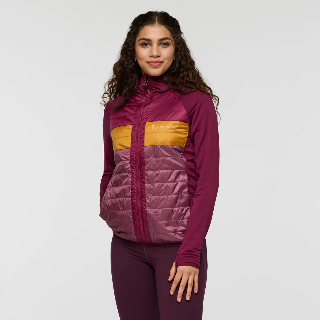 Cotopaxi Womens Capa Hybrid Insulated Hooded Jacket Jam and Fig