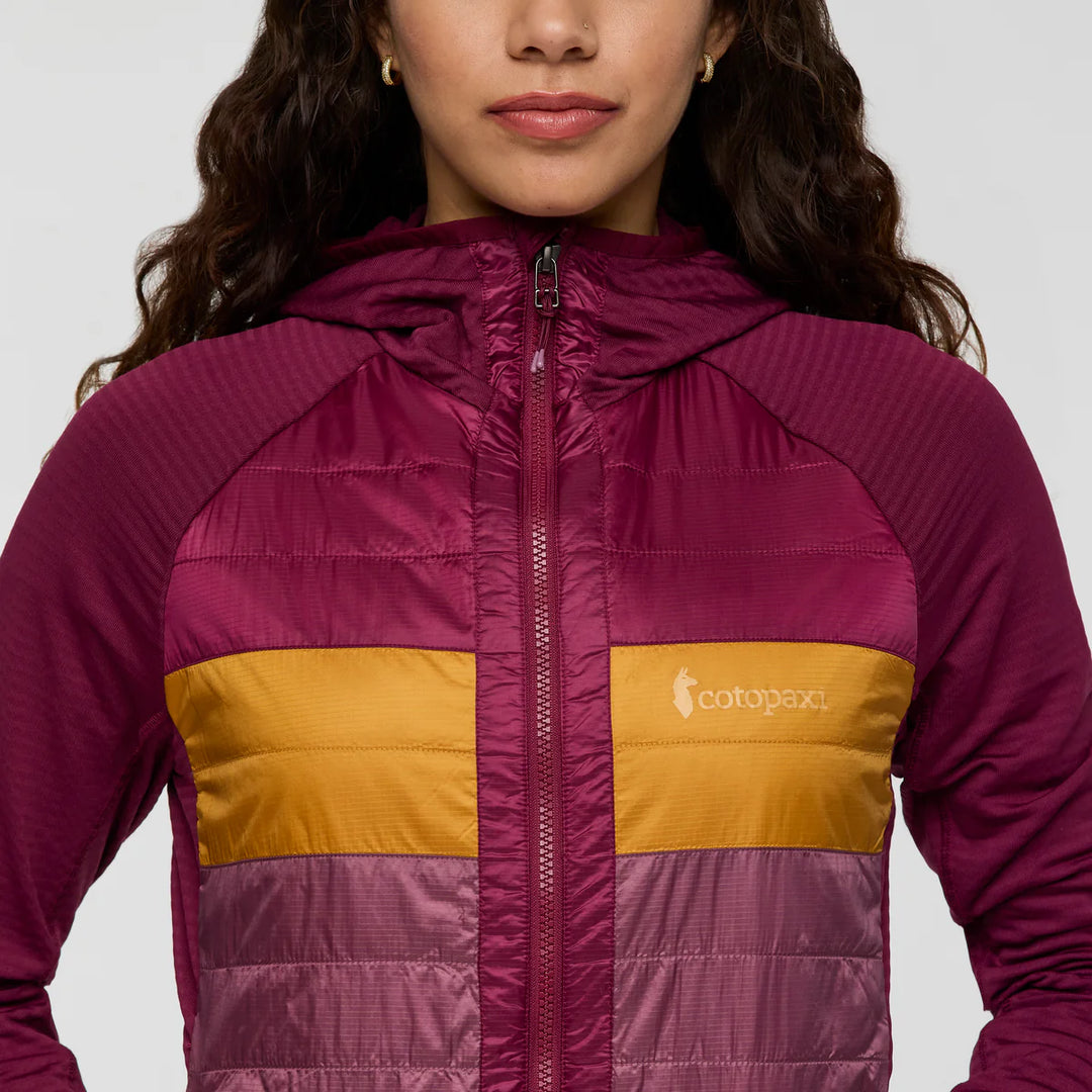 Cotopaxi Womens Capa Hybrid Insulated Hooded Jacket Jam and Fig 4