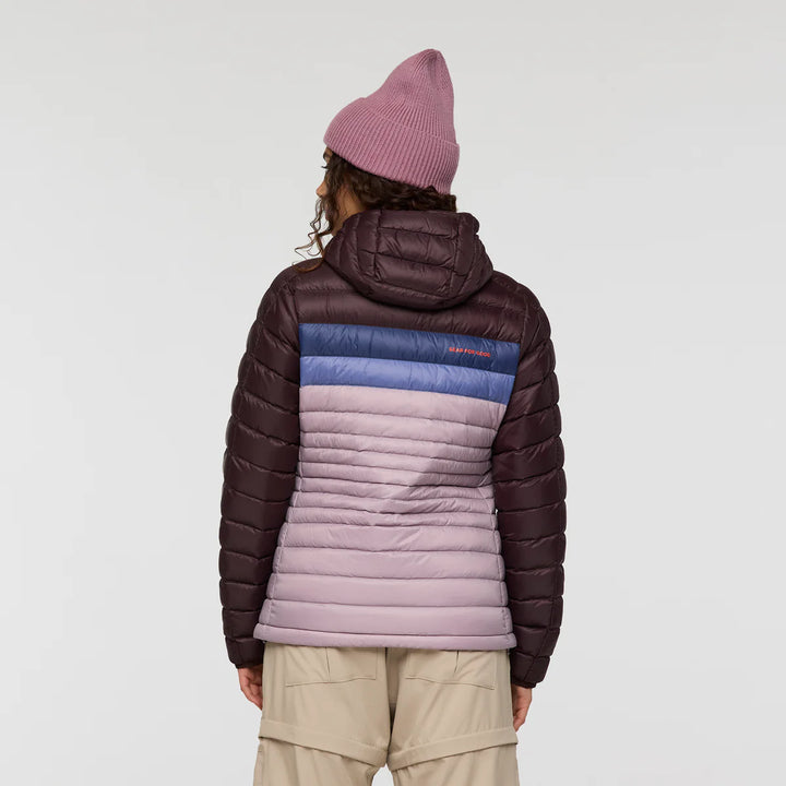 Cotopaxi Womens Fuego Down Hooded Jacket Coffee and Quartz 5