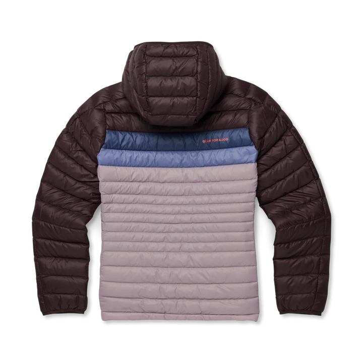 Cotopaxi Womens Fuego Down Hooded Jacket Coffee and Quartz 1