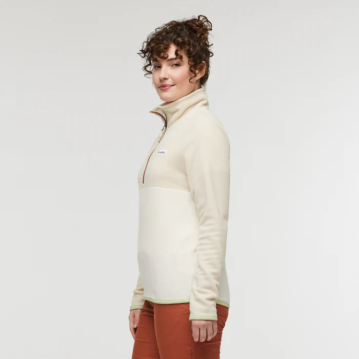 Cotopaxi Womens Amado Fleece Pullover Bone/Cream side view