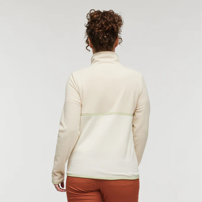 Cotopaxi Womens Amado Fleece Pullover Bone/Cream backview