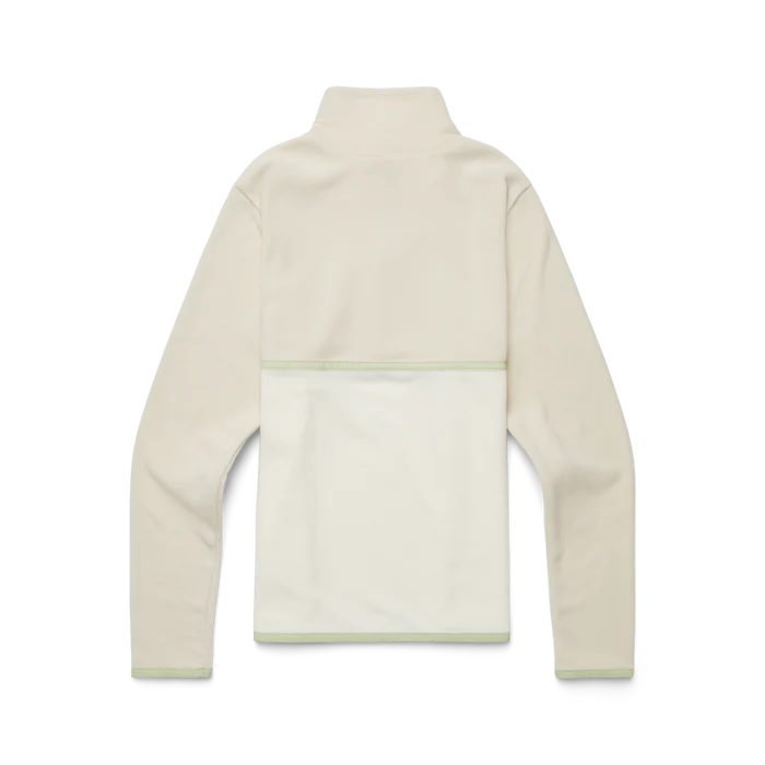 Cotopaxi Womens Amado Fleece Pullover Bone/Cream back flat