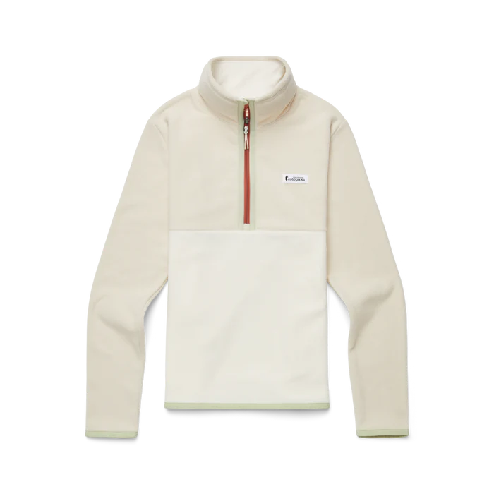 Cotopaxi Womens Amado Fleece Pullover Bone/Cream flat