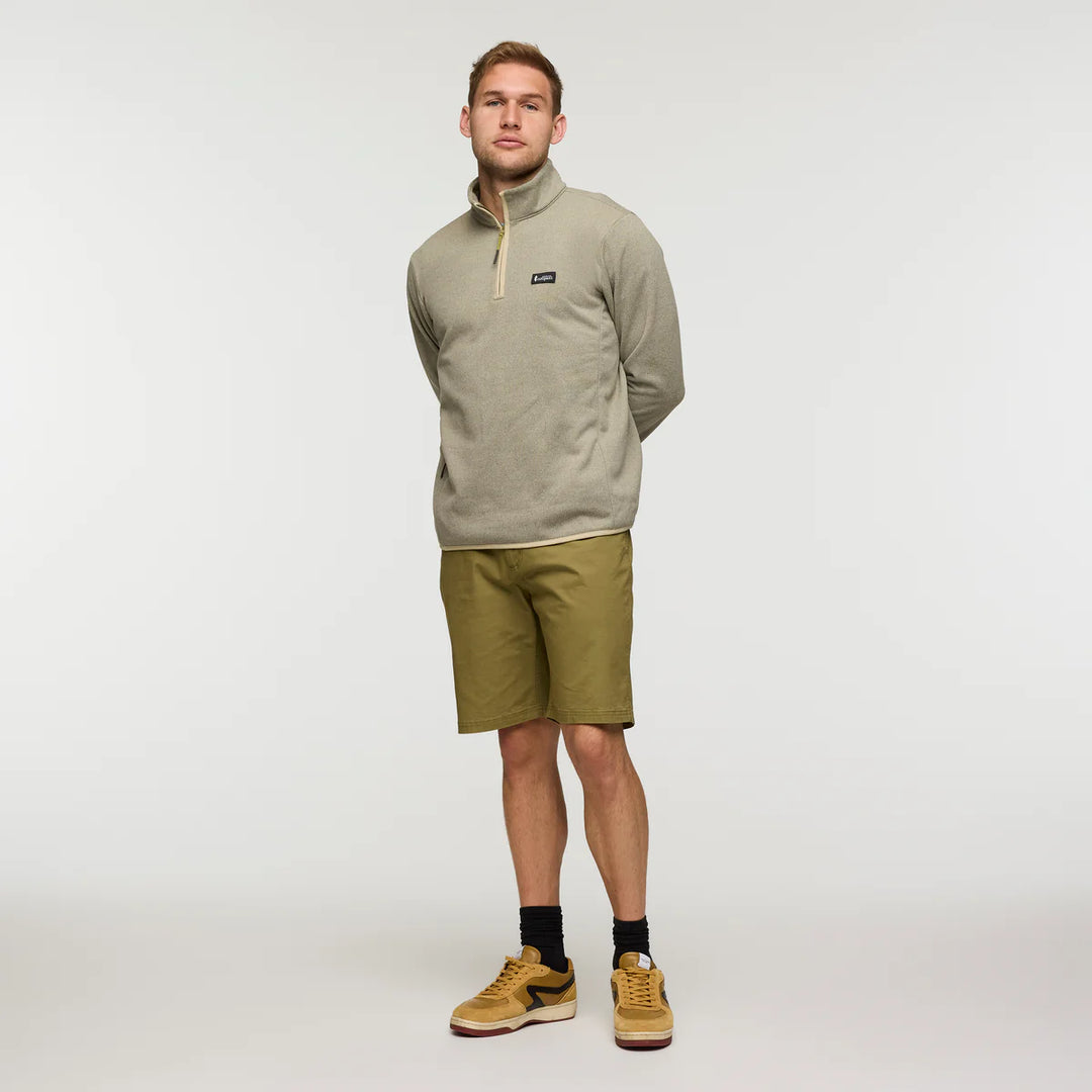 Cotopaxi Mens Envo Fleece Quarter-Zip Pullover Heather Pebble full view