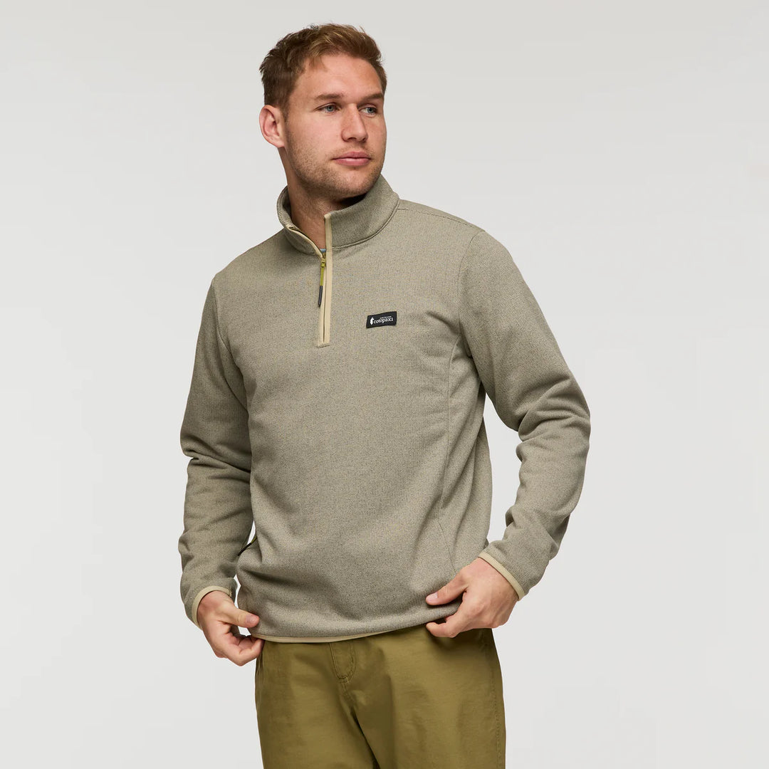 Cotopaxi Mens Envo Fleece Quarter-Zip Pullover Heather Pebble
