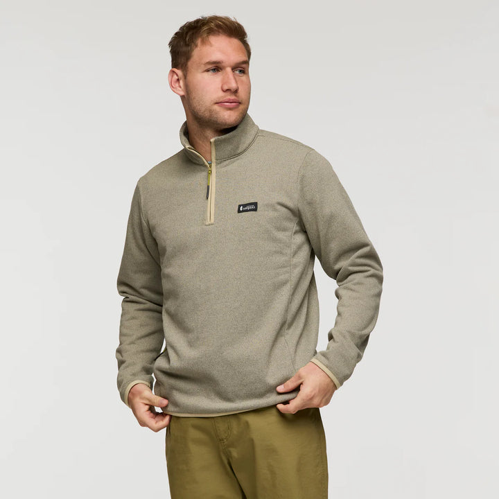 Cotopaxi Mens Envo Fleece Quarter-Zip Pullover Heather Pebble