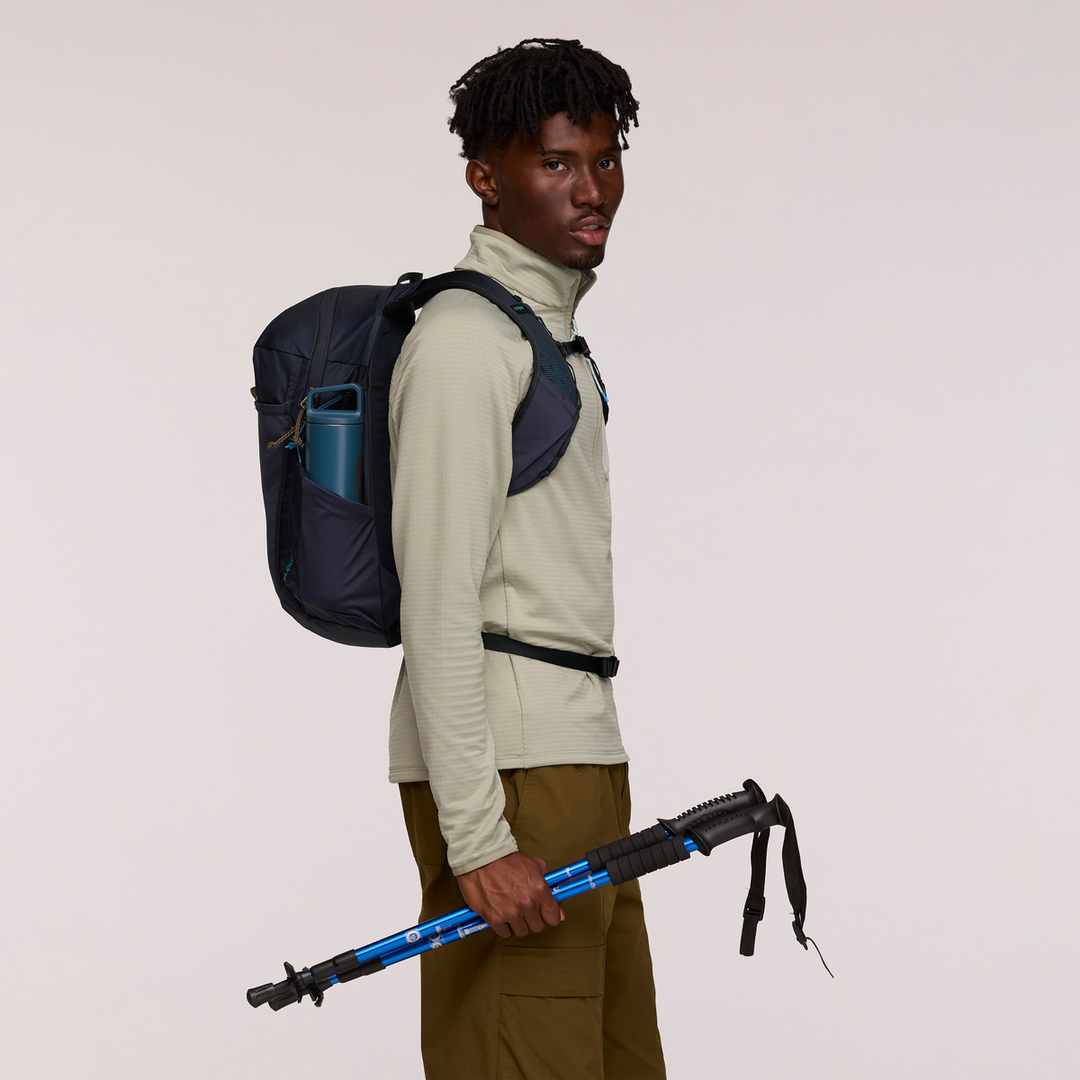 Cotopaxi Elqui 18L Backpack in Carbon and Kale colorways shown from multiple angles - View 6