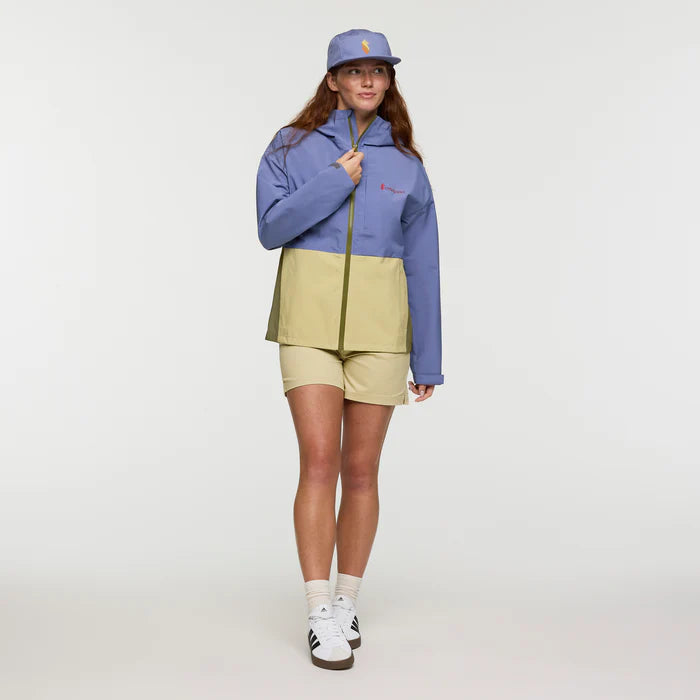 Cotopaxi Womens Cielo Rain Jacket Blue Smoke And Grain 