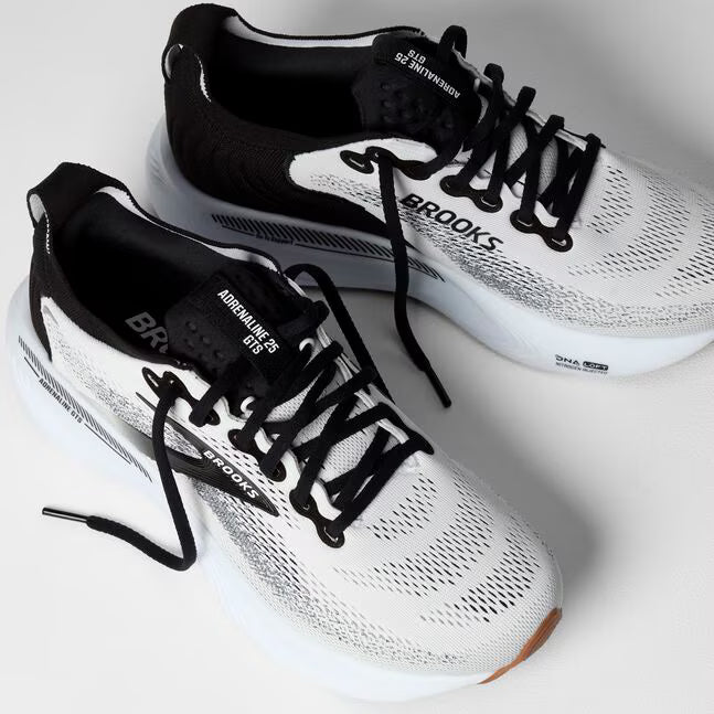 Brooks Women's Adrenaline GTS 25 Running Shoe White/Black/White 6