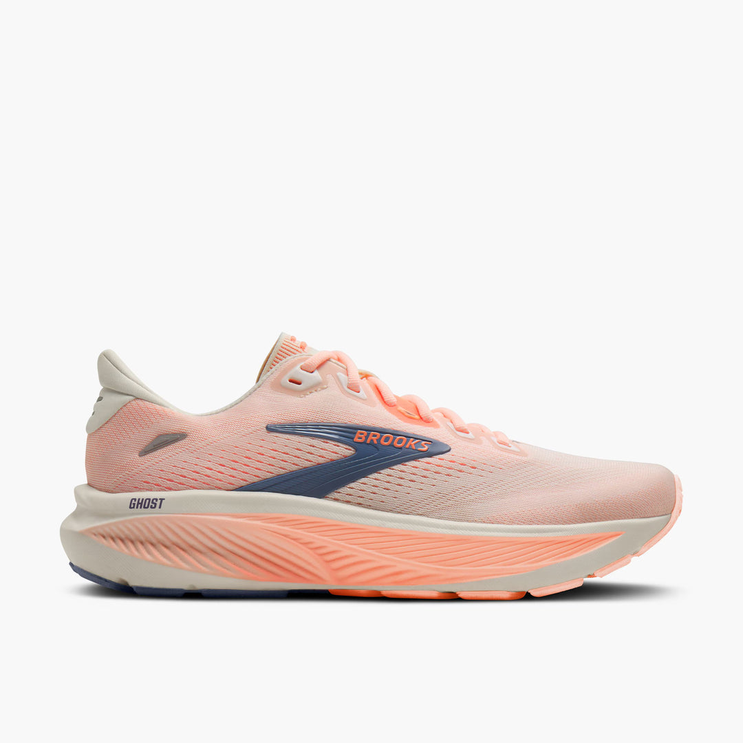 Brooks Women's Ghost 18 Star White/Cyber Peach