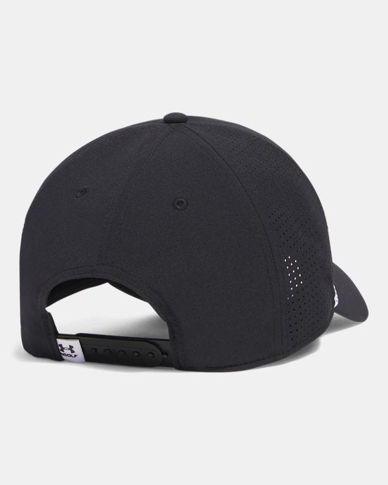 Under Armour UA Drive Mid Rope hat - Black White, back