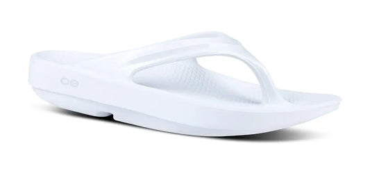 Oofos Women's OOlala Thong Sandal - White 1
