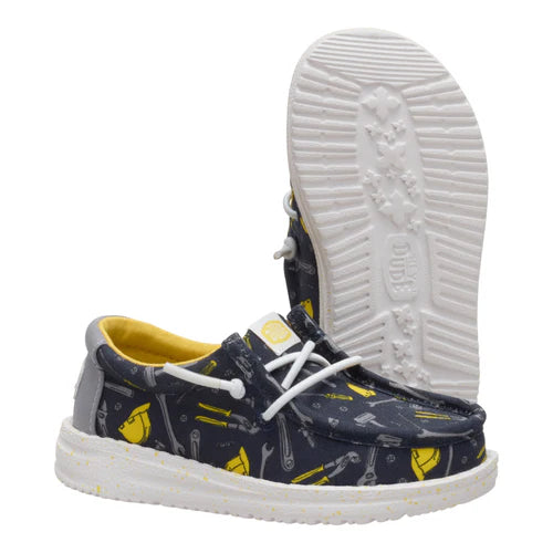 HeyDude Wally Toddler Construction Navy/Multi 3