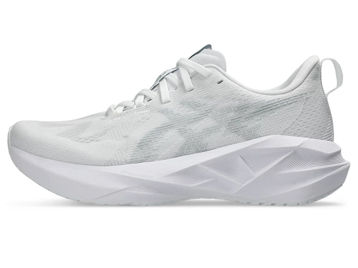 ASICS Women’s Novablast 5 Running Shoe - White / Piedmont Grey 7