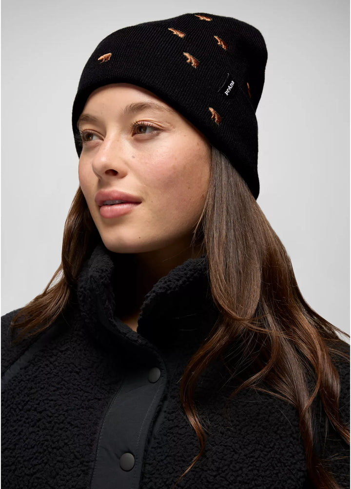 PrAna Wild Now Beanie Black Bear 1