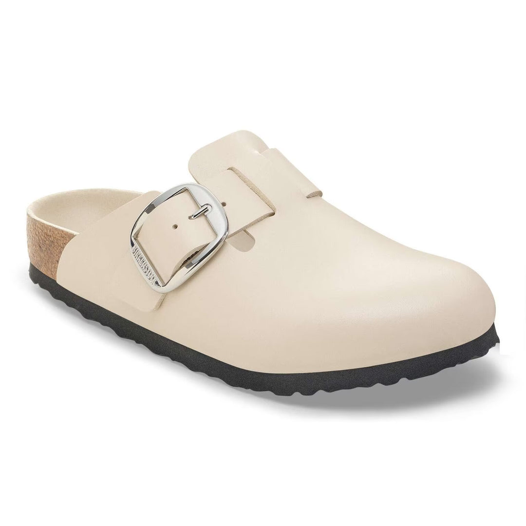 Birkenstock Women's Boston Big Buckle - Oyster Dressy Leather 