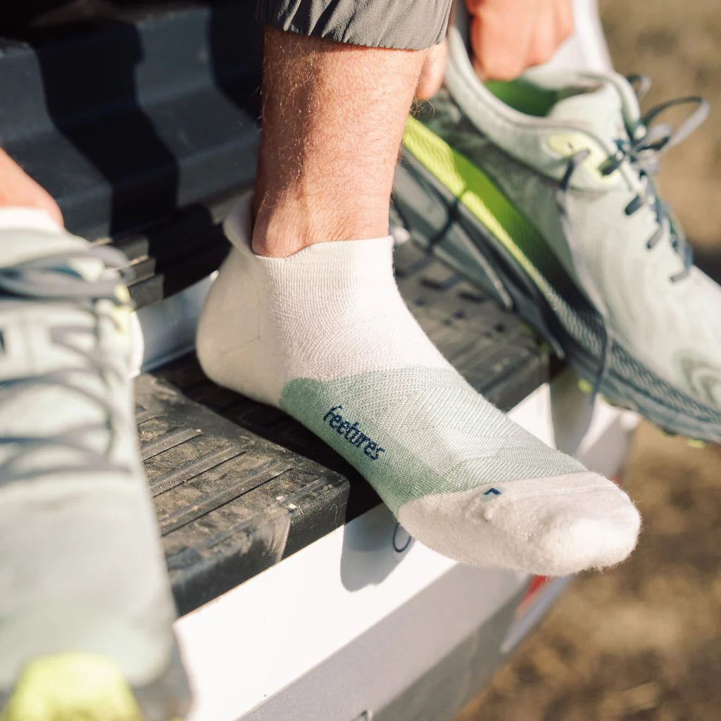 Feetures Merino 10 Max Cushion Tab Socks - Pampass Grass 2
