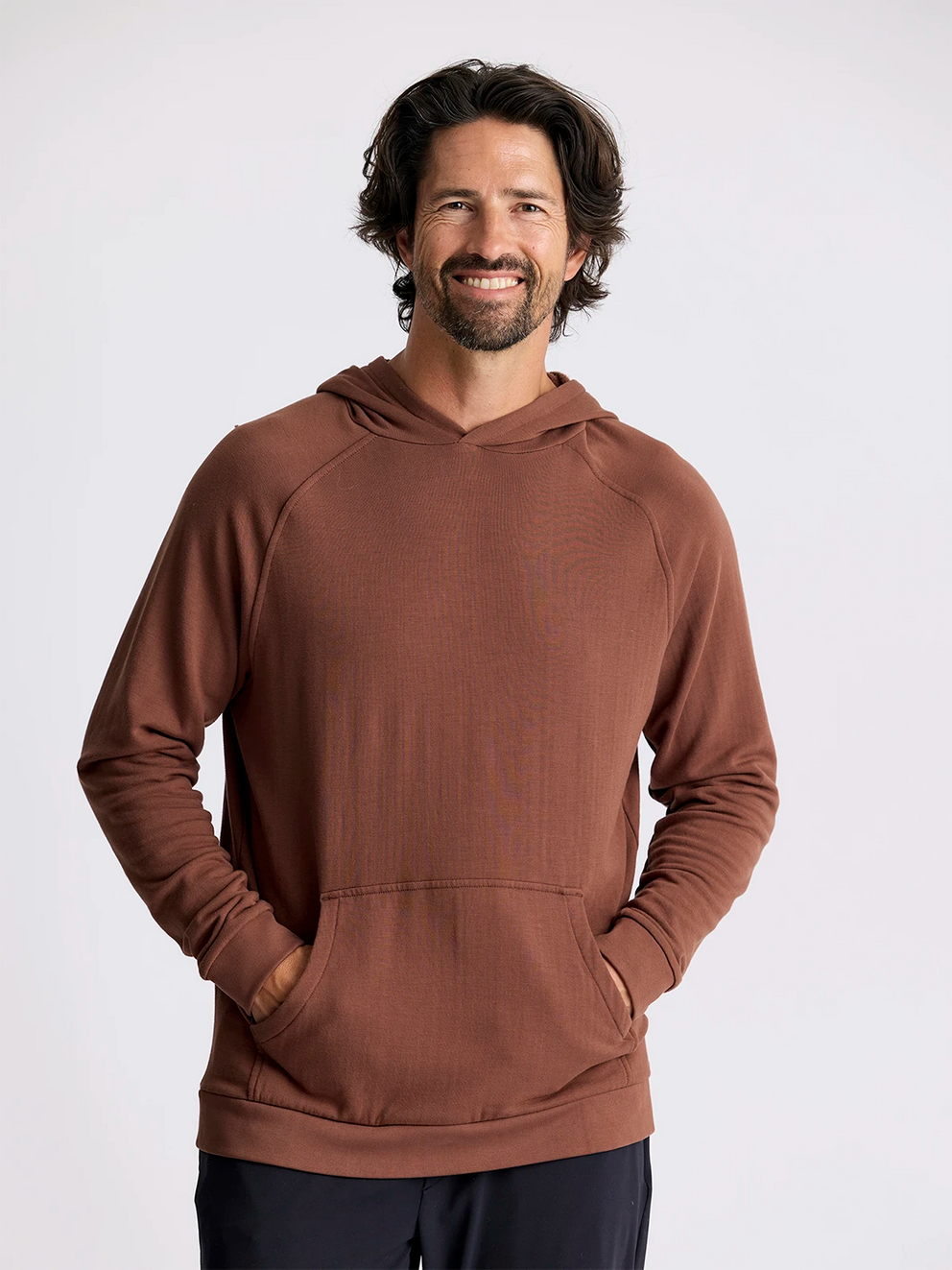 Free Fly Men’s Bamboo Lightweight Fleece Hoodie Chestnut 2