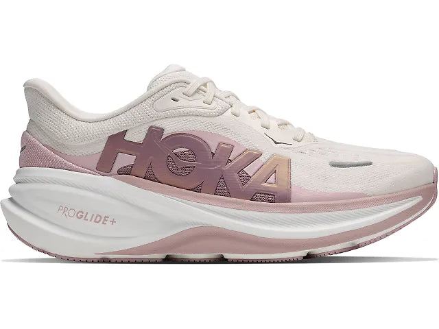 Hoka Women’s Clifton Pro GLM Running Shoes - Alabaster/Pink Opal 