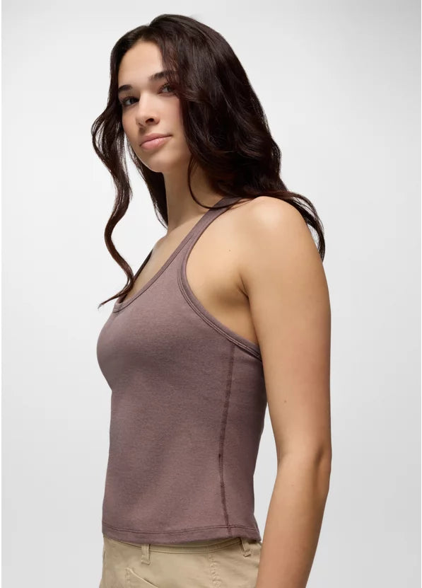 PrAna Women’s Heavana Racerback Tank Carob Heather 3