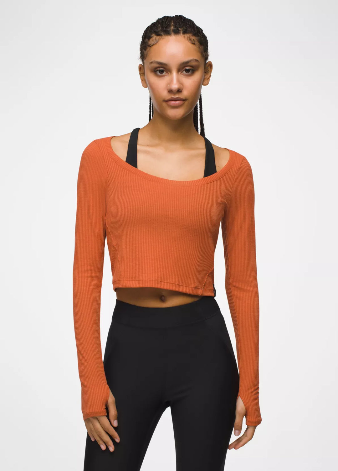 PrAna Women’s Send Off Long Sleeve Tee Terracotta pic 4 - The Shoe Collective