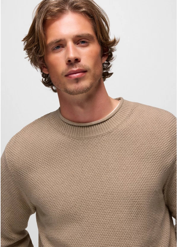 Prana Men's Forest Hill Sweater Oatmeal collar
