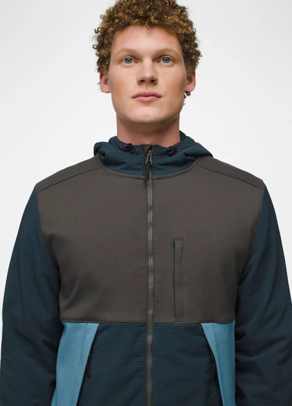 Prana Men's Gridlocked Fleece Overlay Full Zip 2