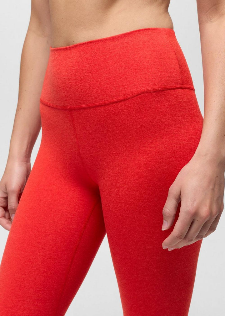 prAna Heavana 7/8 Legging in Red Heather - waistband detail