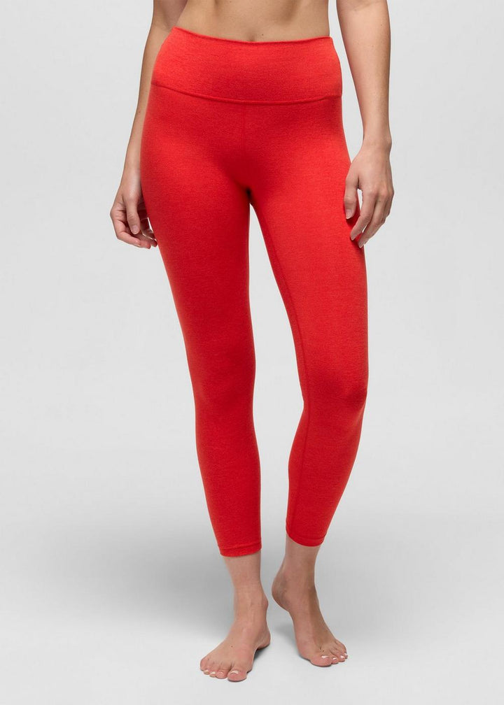 prAna Heavana 7/8 Legging in Red Heather - front view