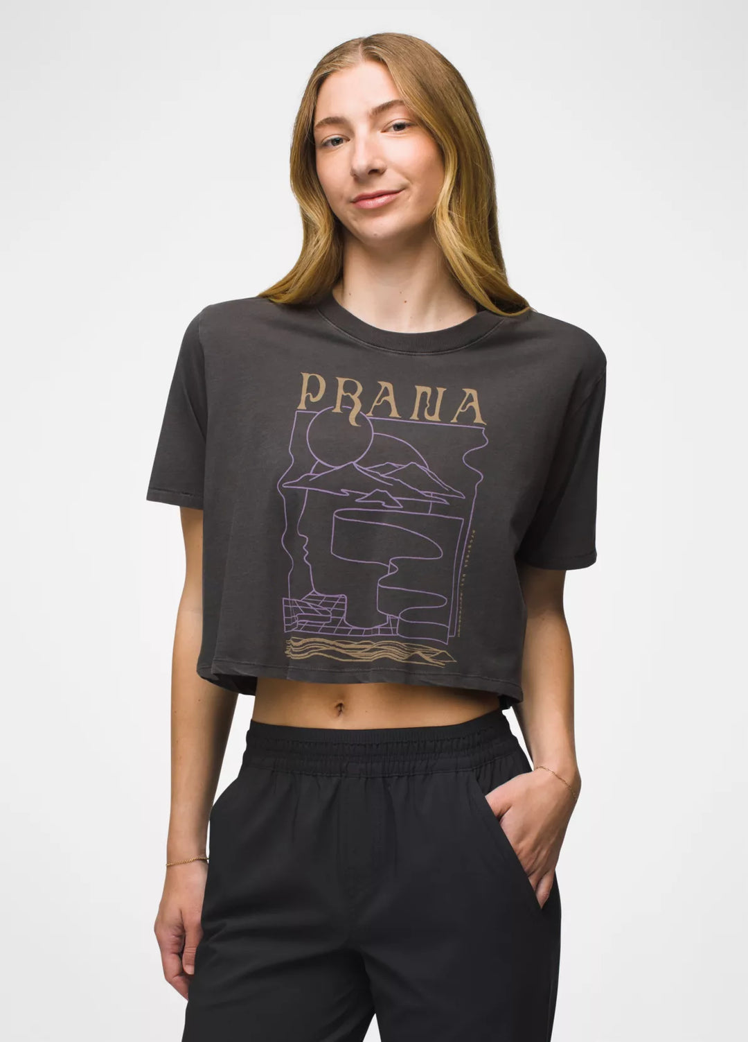 PrAna Women’s Everyday Vintage Washed Crop Tee