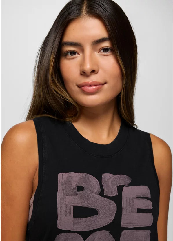 PrAna Women’s Everyday Graphic Tank Black Carob