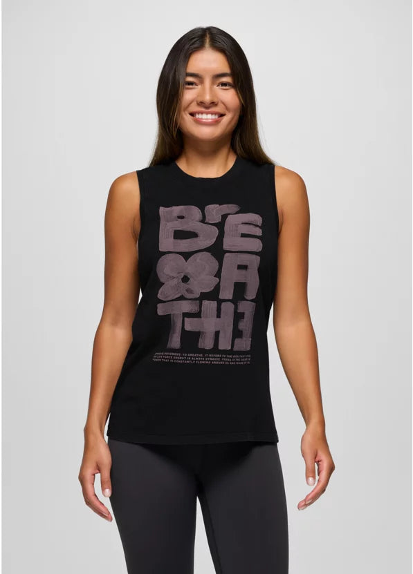 PrAna Women’s Everyday Graphic Tank Black Carob 3
