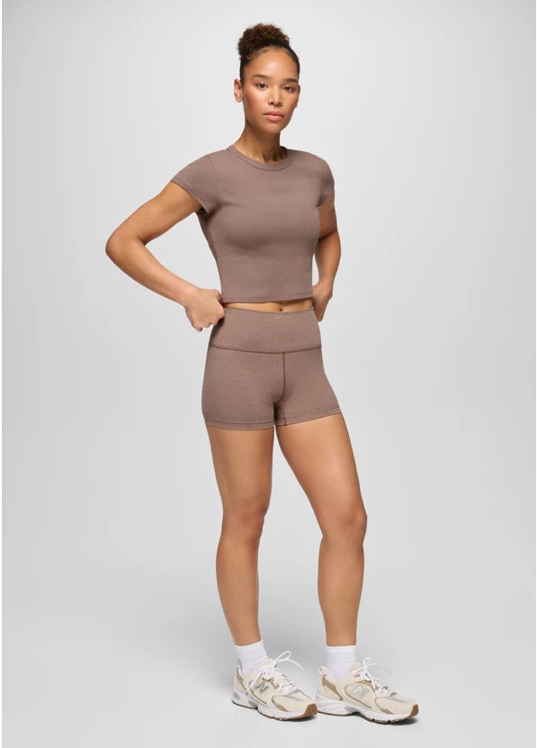 PrAna Women's Heavana 2.5" Short Carob Heather 4