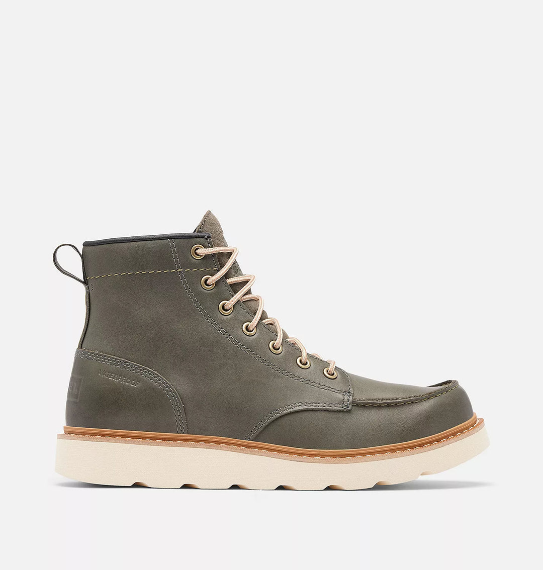 Sorel Men's Slabtown 62' Moc Waterproof Boot Alpine Tundra, Tawny Buff