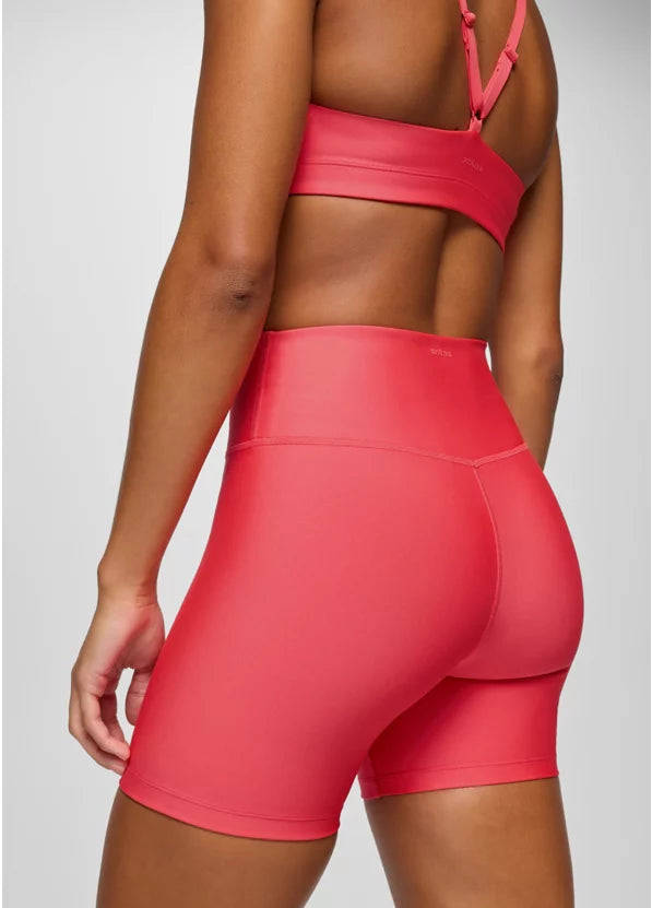 PrAna Women's Sculpt Bike Short Rose Fire 1