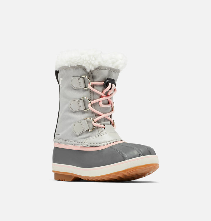 Sorel Yoot Pac Nylon Youth Waterproof Boot - Dove/Gum 2 3
