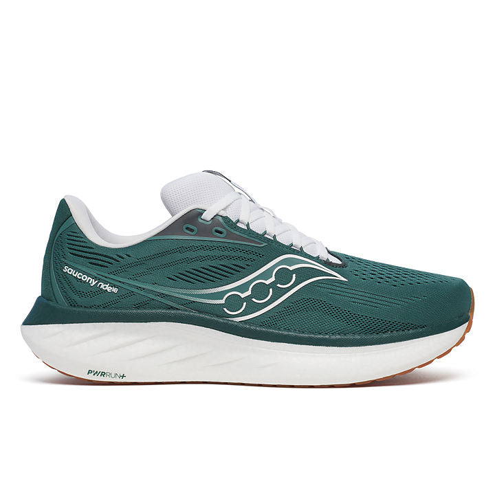 Saucony Men's Ride 18 Running Shoes Pine/White
