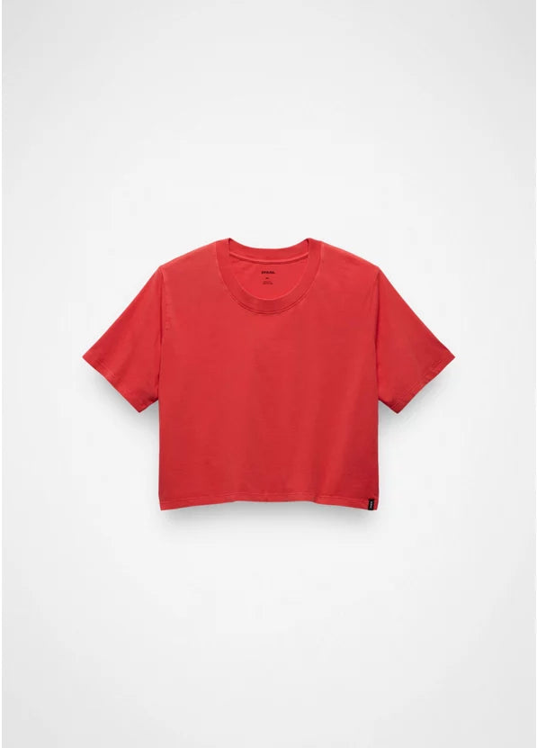 PrAna Women’s Everyday Crop Tee Rose Fire 4