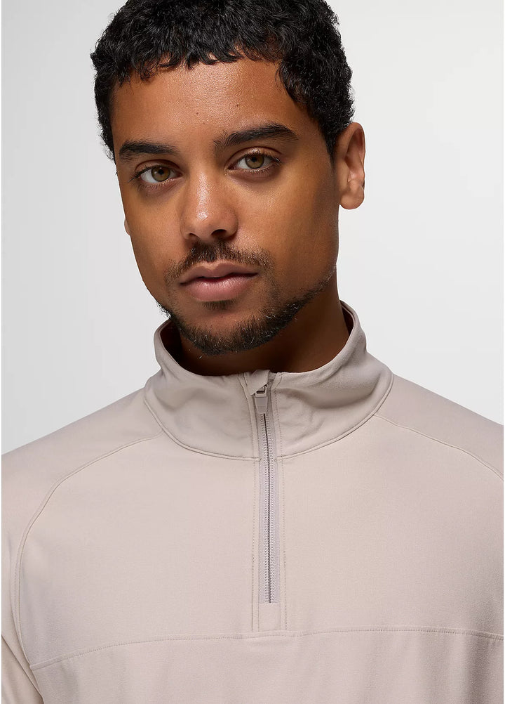 Prana Men's Altitude Tracker LT 1/4 Zip Almond Heather1