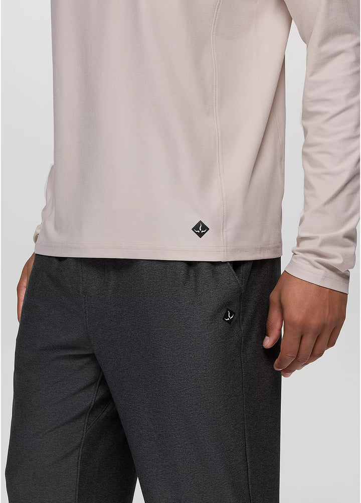 Prana Men's Altitude Tracker LT 1/4 Zip Almond Heather2